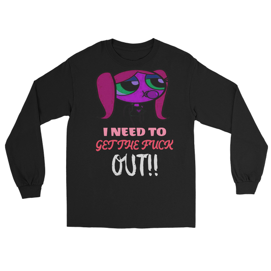 "LETMEOUT.PLZ" Long Sleeve Shirt